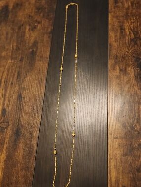 Monet Long Gold-Tone Beaded Layering Necklace